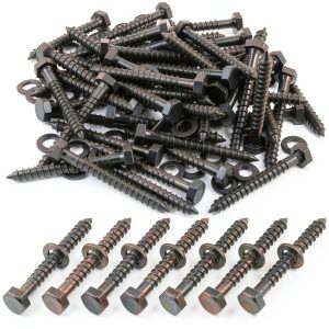 HUU Lag Screws Carbon Steel Hex Head Black Galvanized-0