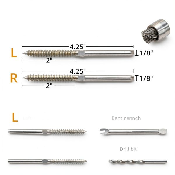 CELYND Swage Lag Screws 1/8 Inch Stainless Steel Cable-1