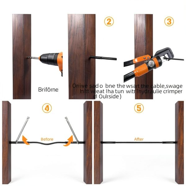 CELYND Black Swage Lag Screws T316 Stainless Steel Deck-4