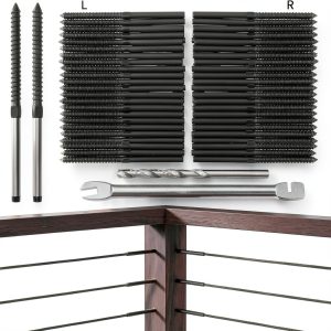 CELYND Black Swage Lag Screws T316 Stainless Steel Deck-0