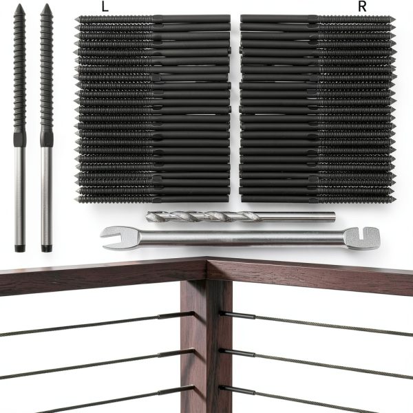 CELYND Black Swage Lag Screws T316 Stainless Steel Deck-0