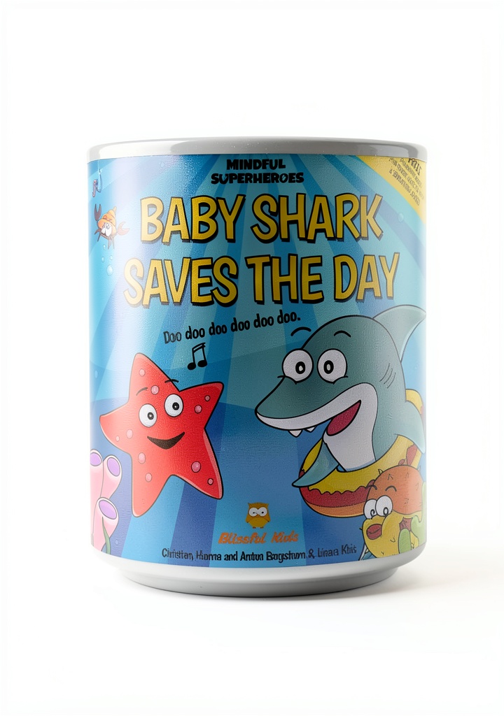 'Mindful Superheroes eBook open on a tablet showing colorful illustrations'