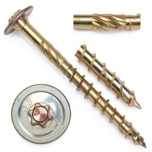 B1jounie YA Lag Screws Torx Star Zinc Plated Grade 5-0