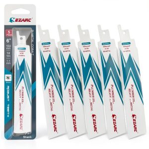 Reciprocating Saw Blade EZARC 6-Inch 14TPI Bi-Metal Cobalt (5-Pack)-0