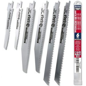 Reciprocating Saw Blades 6 Pack RIZAKA Stainless Steel for Frozen Meat-0