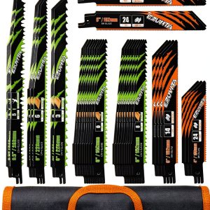 36-Piece Reciprocating Saw Blade Set with Organizer Pouch - Metal&Wood Cutting, Pruning Saw Blades-0