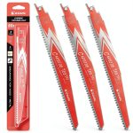 EZARC Carbide Reciprocating Saw Blade 9" 6 TPI for Wood & Metal-0