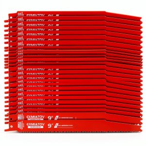 25 Pack 9 Inch 6/12 TPI Reciprocating Saw Blades, Stud and Nail Saw Blades, Bi-Metal 9" 6-12 TPI Saw Blade for Cutting Wood and Nail-Embedded Wood, Metals, PVC, Pallets etc, with Organizer Case-0